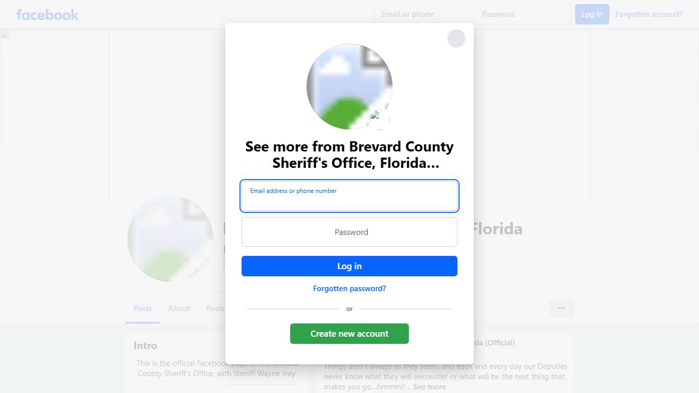 Brevard County Sheriff's Office, Florida (Official) Facebook